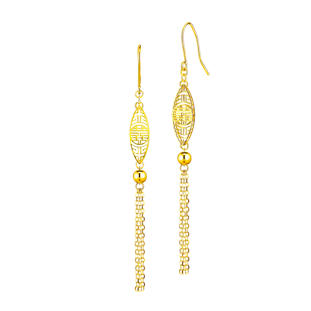 Goldstyle "Auspicious Fortune" Gold Earrings