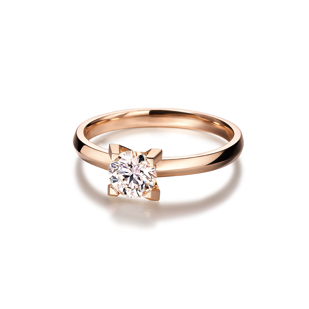 Hexicon 18K Rose Gold Diamond Ring (Basic Setting)
