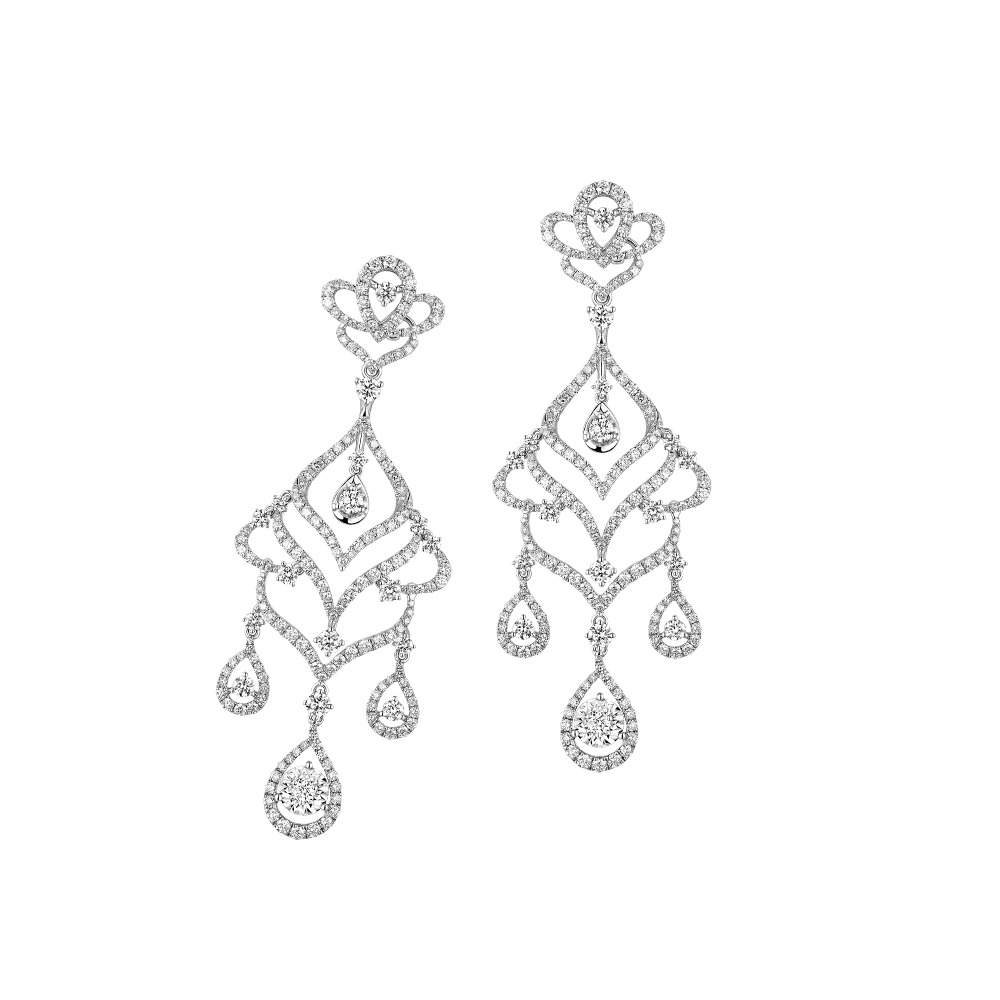 Wedding Collection "Romantic Love" 18K (White) Gold Diamond Earrings