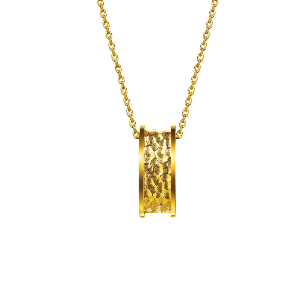 Goldstyle "Hammered Chic" Gold Necklace