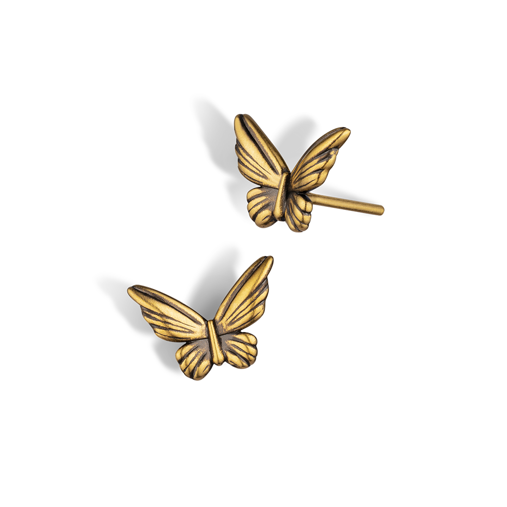 Hey Cool Collection "Butterfly" Gold Earrings For Men