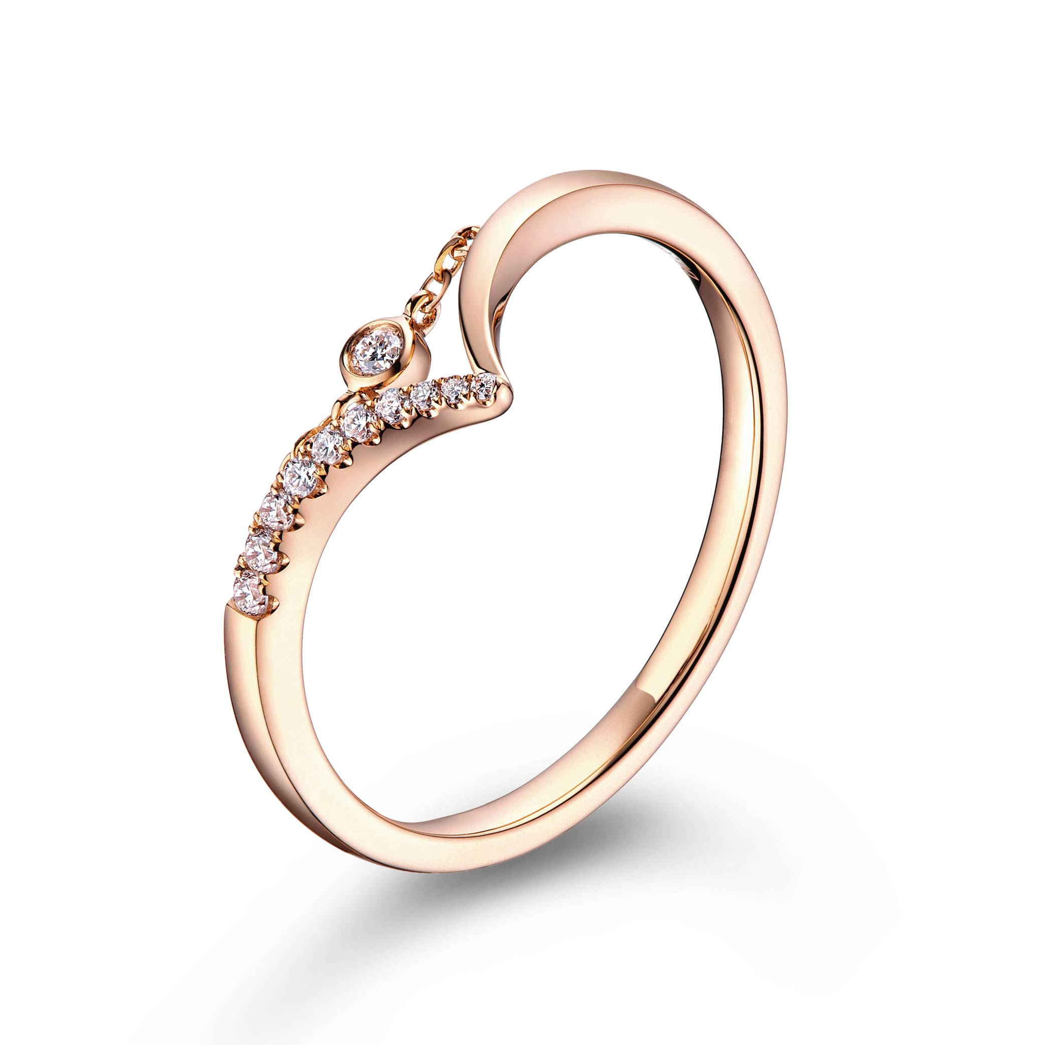 天天爱上新TinyTiny"爱的守护"18K金钻石戒指