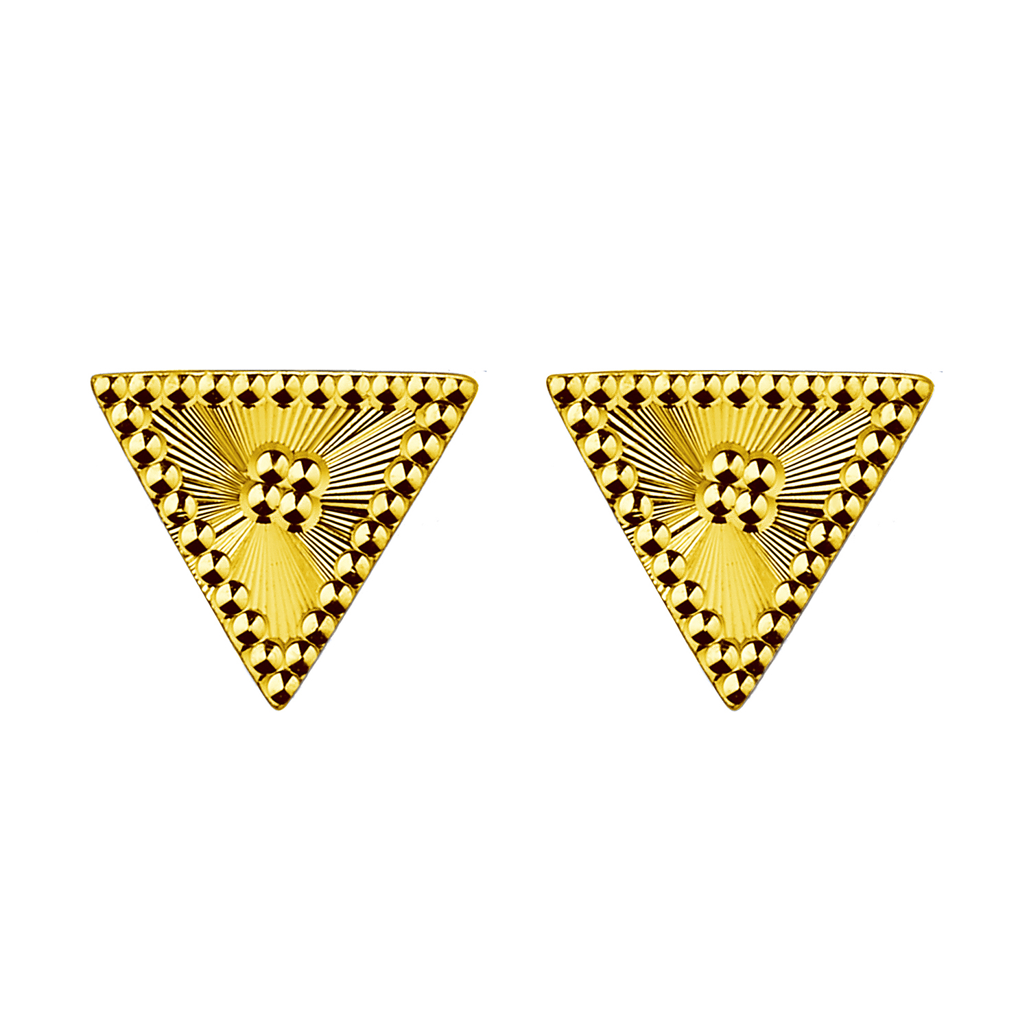 Goldstyle"遊戲人生"三角形黃金耳環