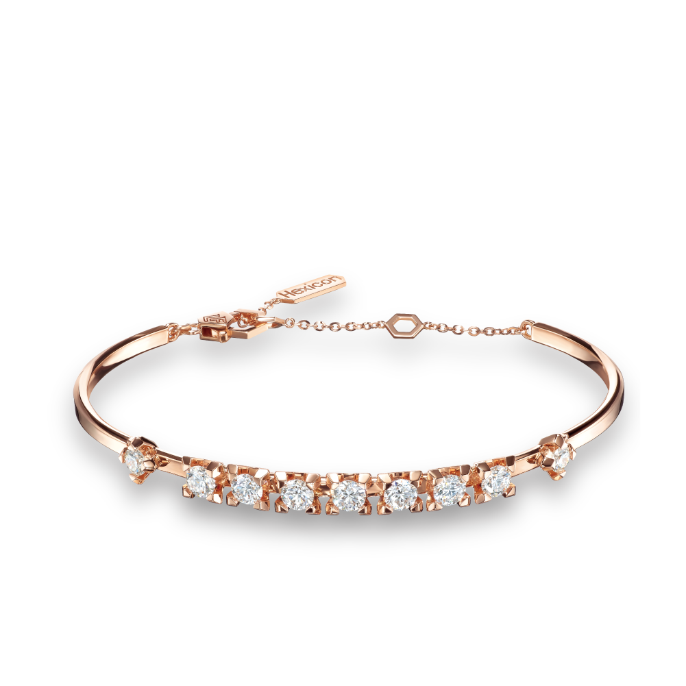Hexicon 18K Gold Diamond Bracelet （Available in 18K (Red/White/Yellow)Gold ）
