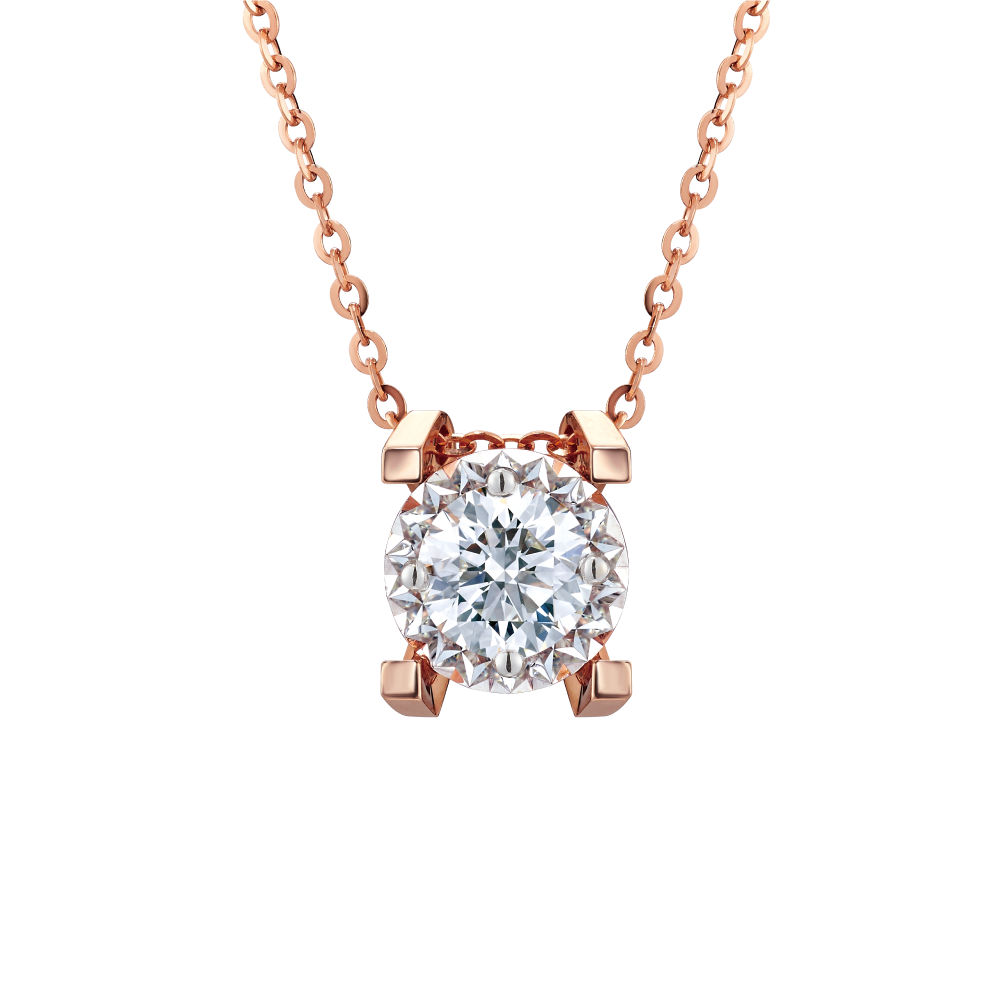 Hexicon 18K Gold Diamond Necklace (Shiny Setting)