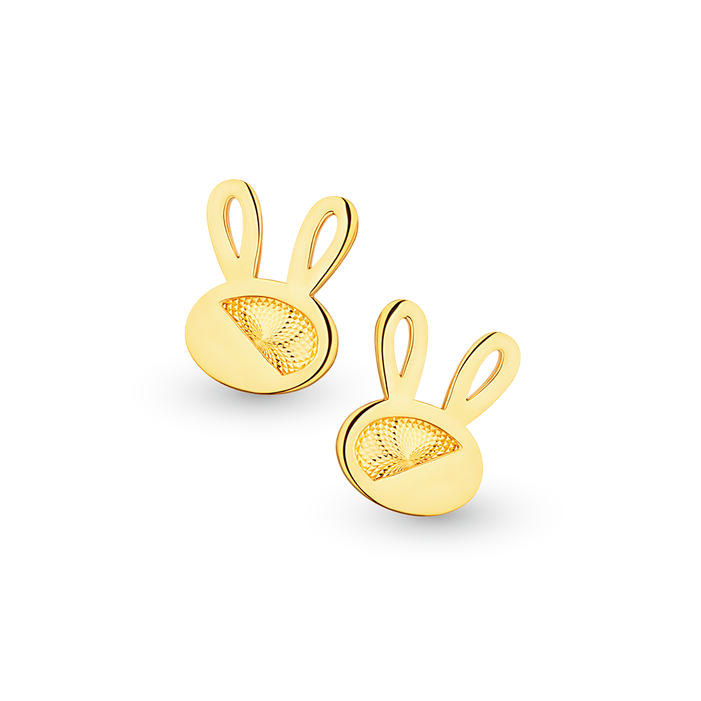 Goldstyle " Reunion Bunny " Gold Earrings