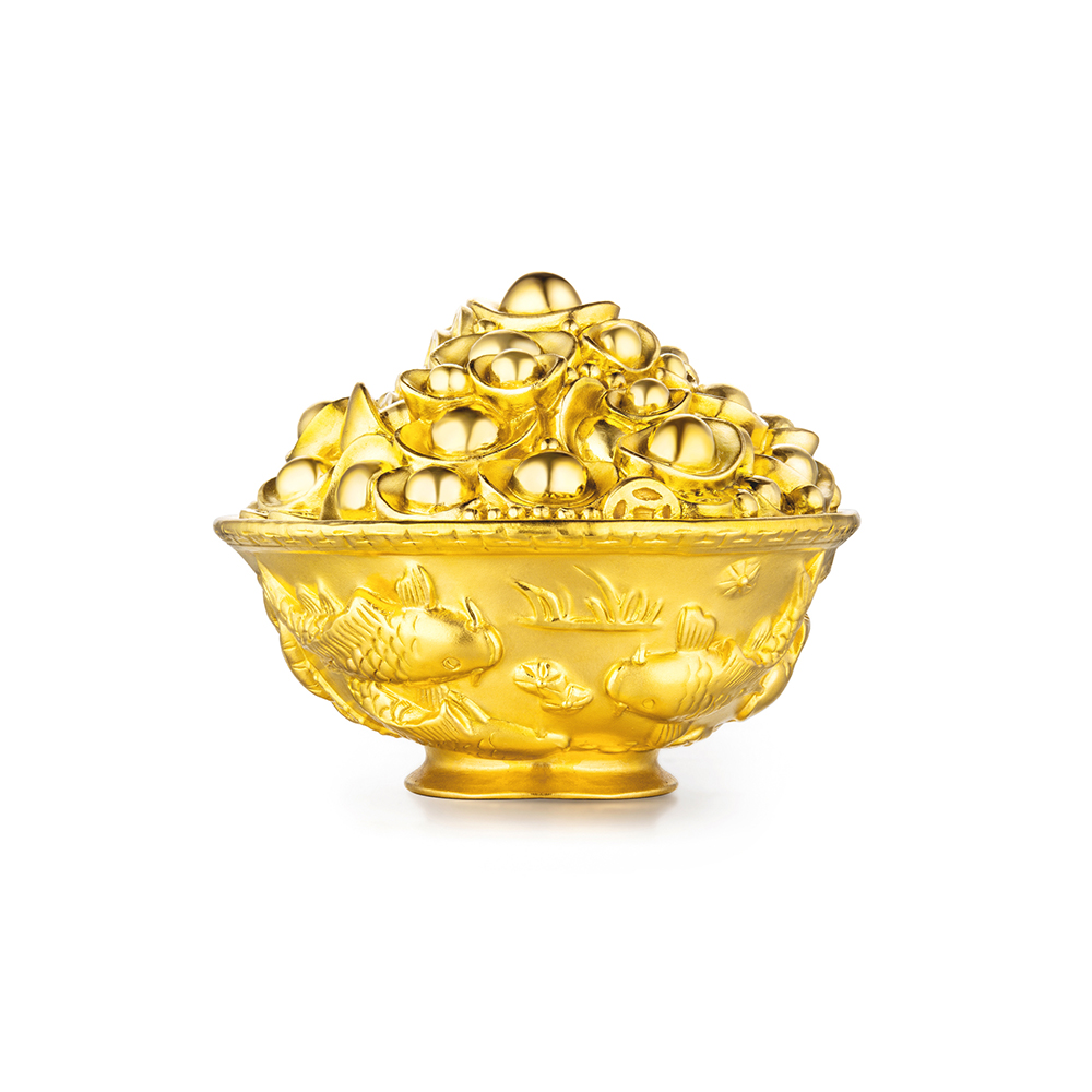 Fortune bowl Solid Gold Figurine