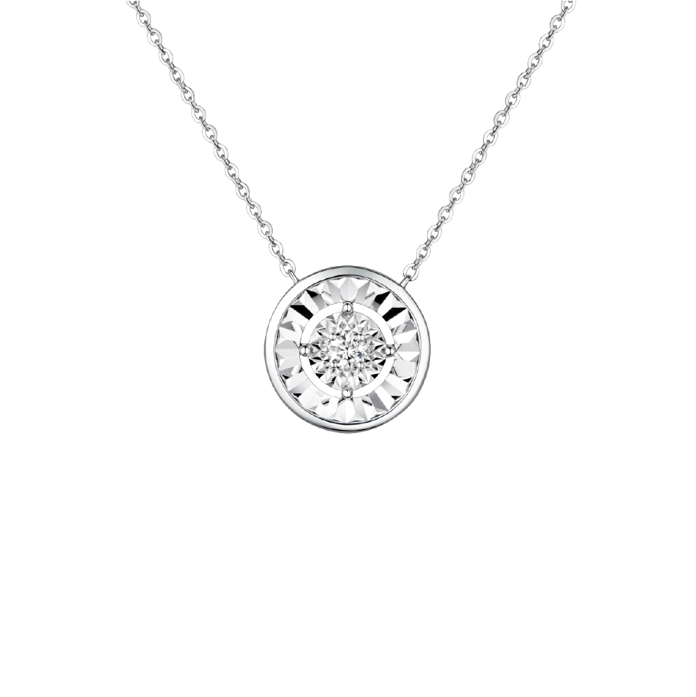 "Focalight "18K Gold Diamond Necklace