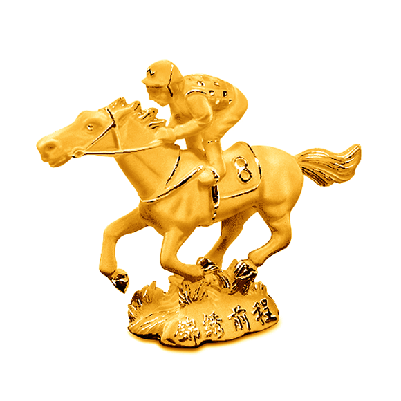 Pure Gold Horse-riding Ornament