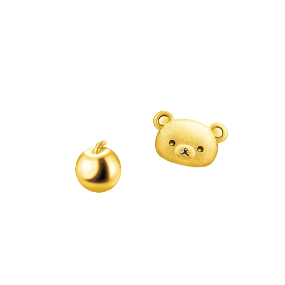 輕鬆小熊™系列黃金耳環