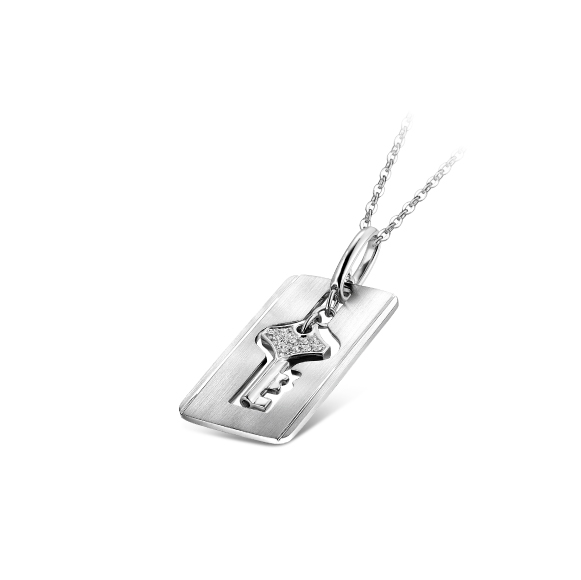 Love Forever Collection 18K Gold Diamond Pendant(for him)