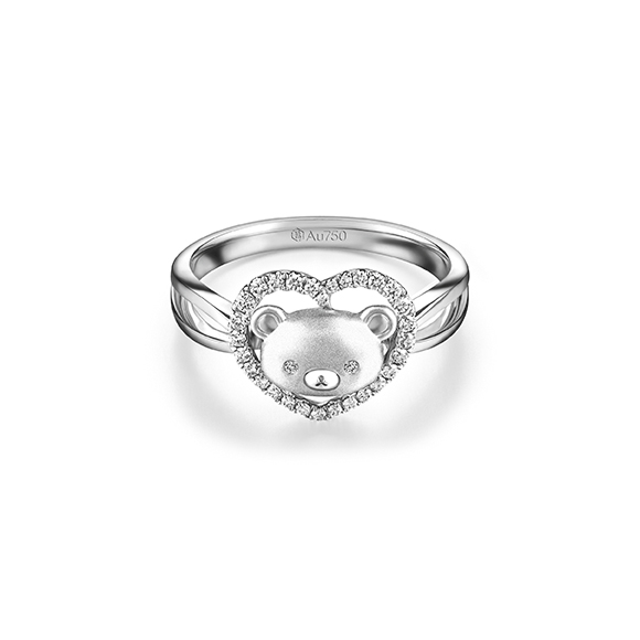 輕鬆小熊™系列18K金鑽石戒指