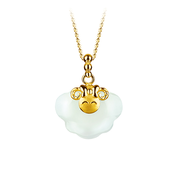 Gold and Jade Pendant 