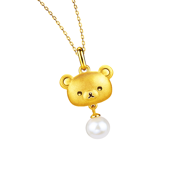 Rilakkuma™ Collection Gold Pendant with Pearl