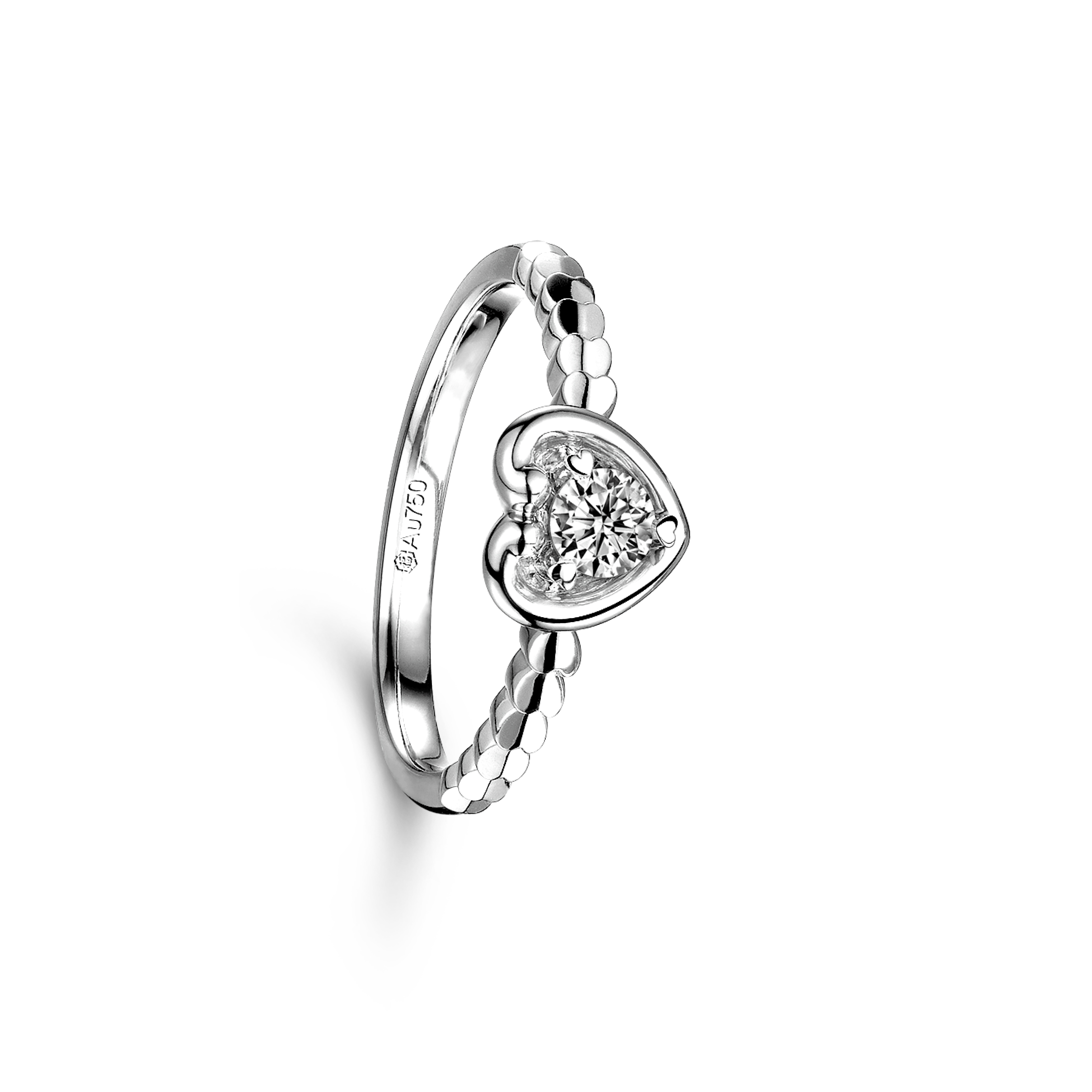 Love is Beauty Collection 18K White Gold Diamond Ring