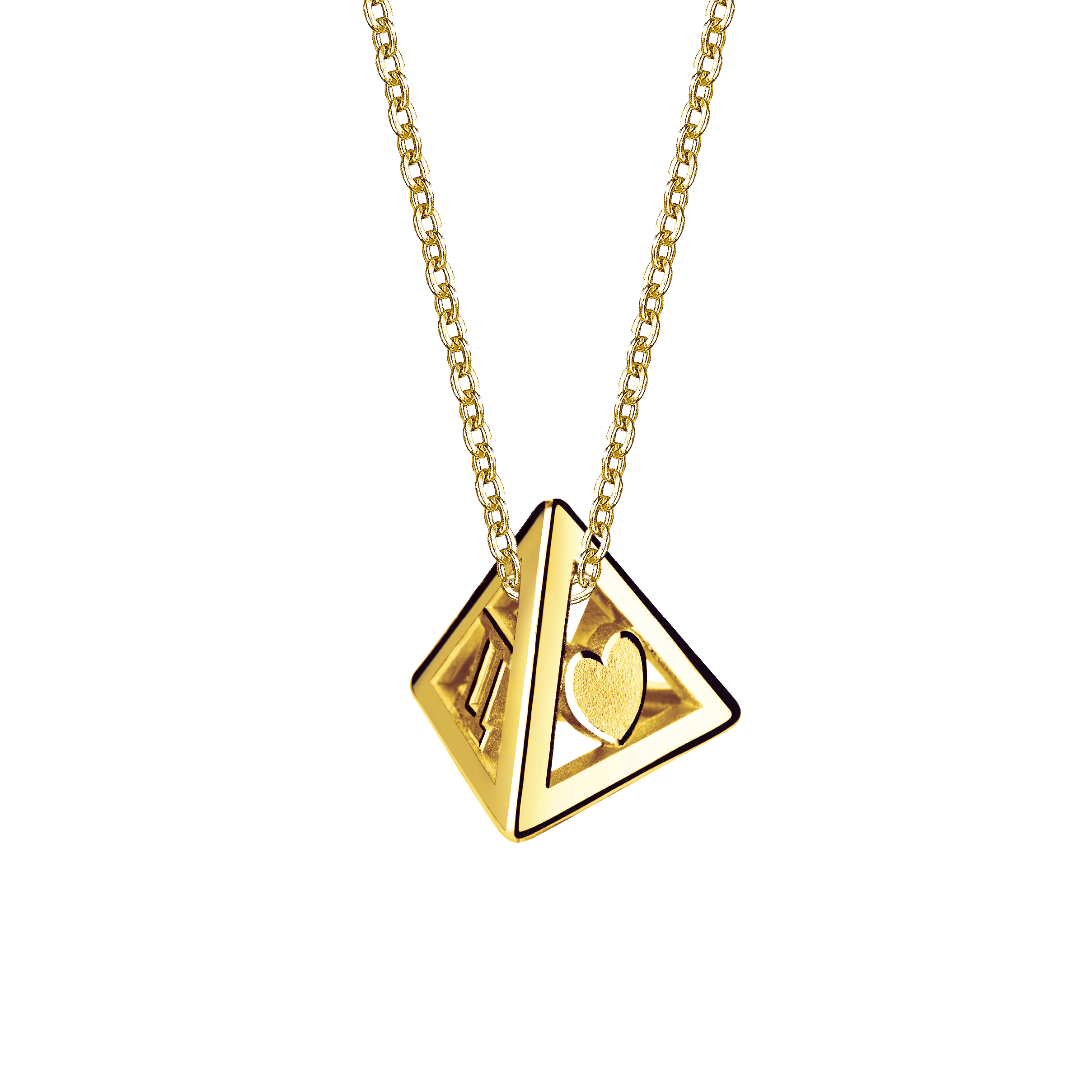 Three Dimensional Gold Necklace