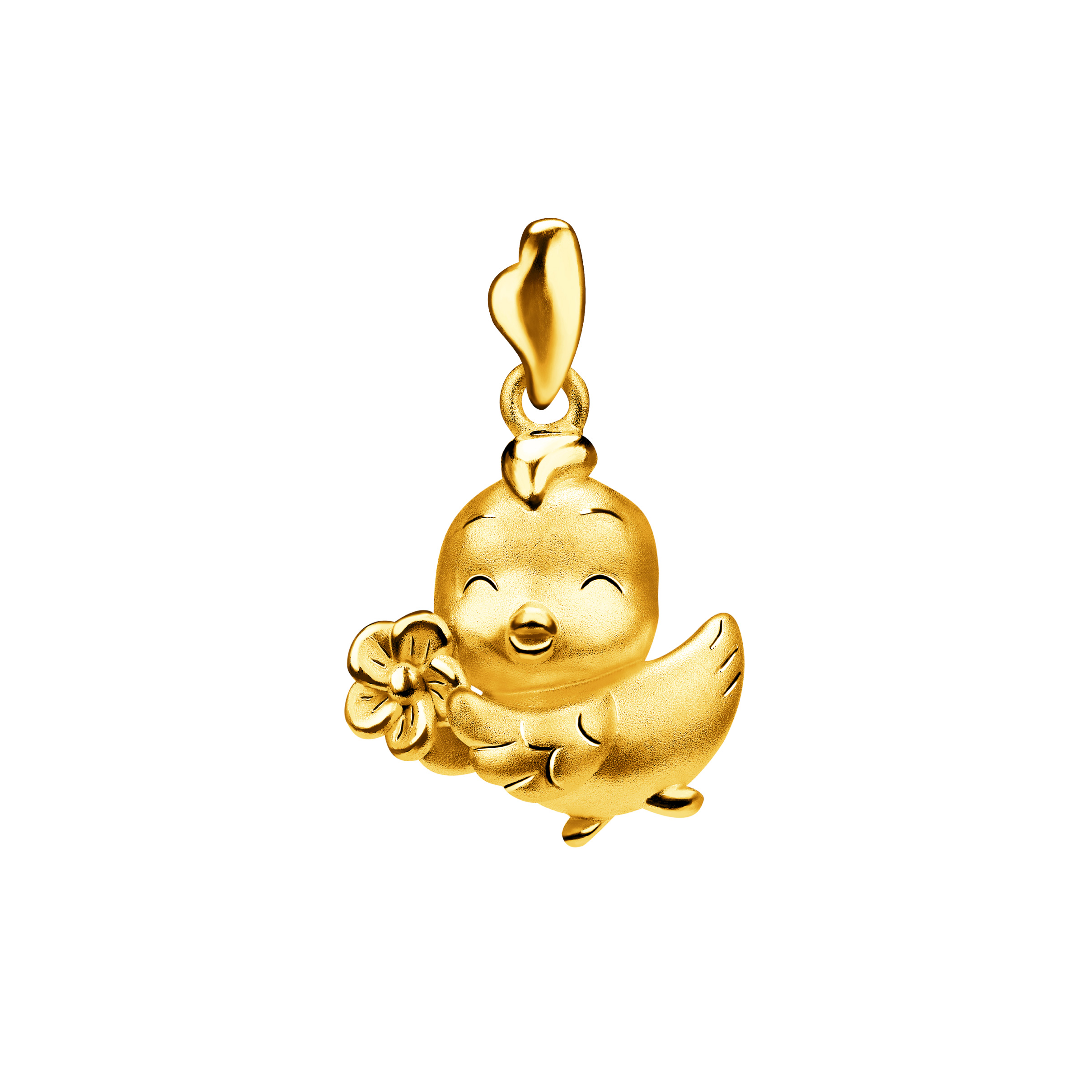 Cute Gold Rooster Pendant