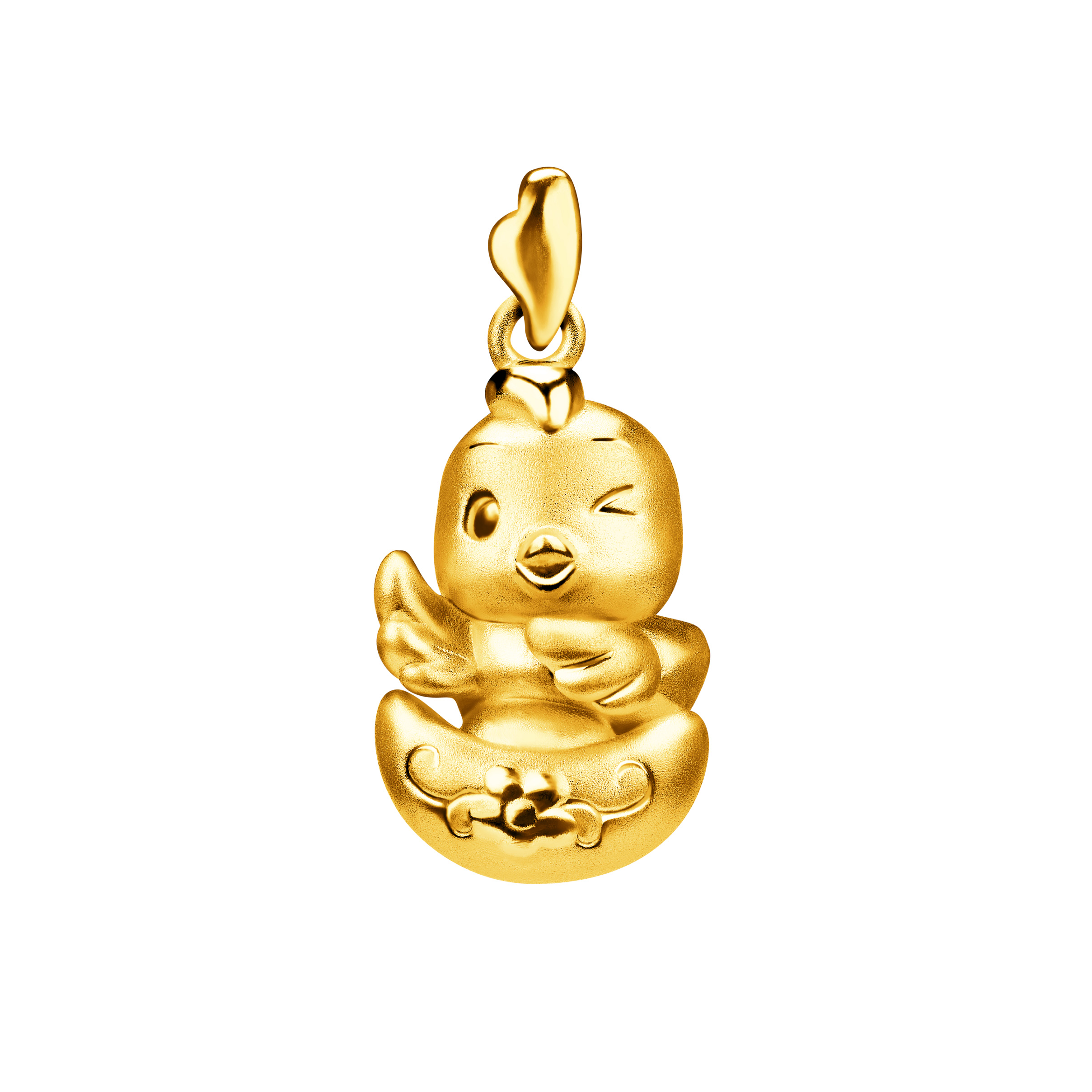 Cute Gold Rooster Pendant