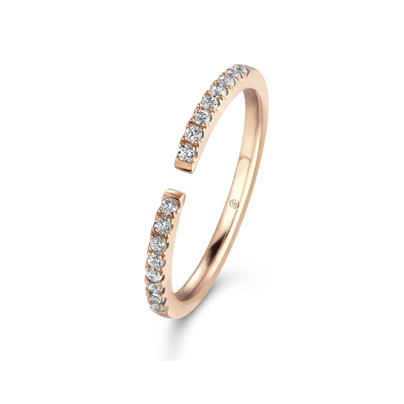 Love is Beauty Collection 18K Red Gold Diamond Ring