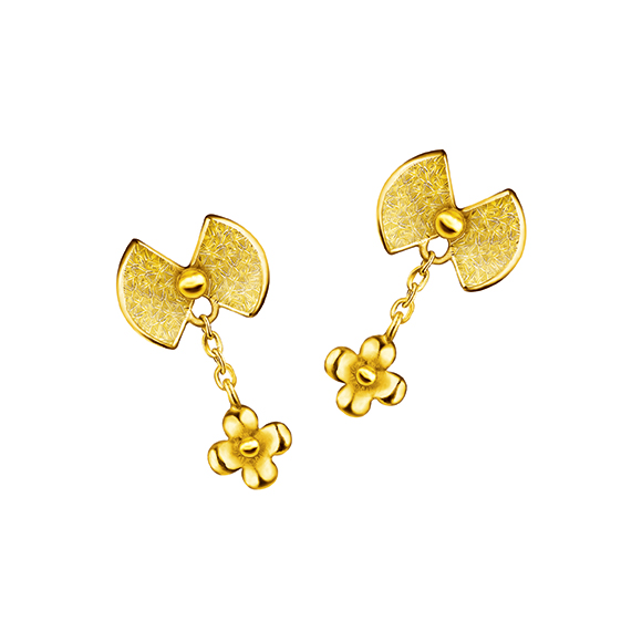 Orchid Gold Earrings