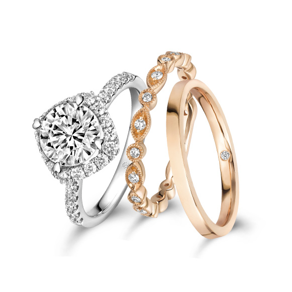 Love is Beauty Collection 18K Gold Diamond Rings