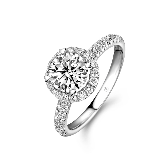 Love is Beauty Collection18K White Gold Diamond Ring