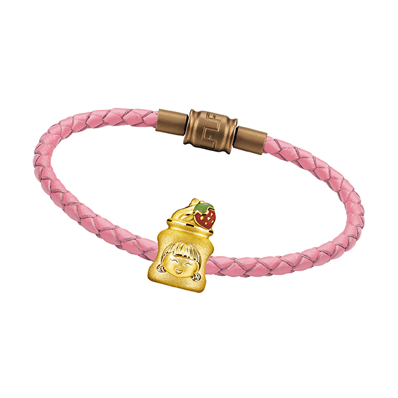 Hugging Family "Ting-ting Smoothie" Gold Charm