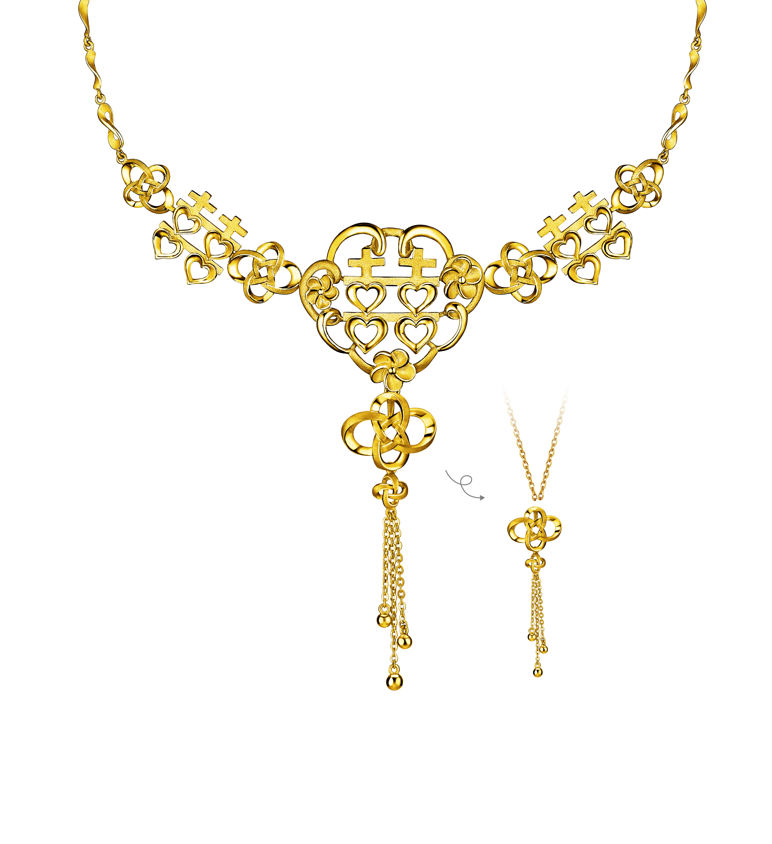 Beloved Collection "Blissful Union" Wedding Gold Necklace