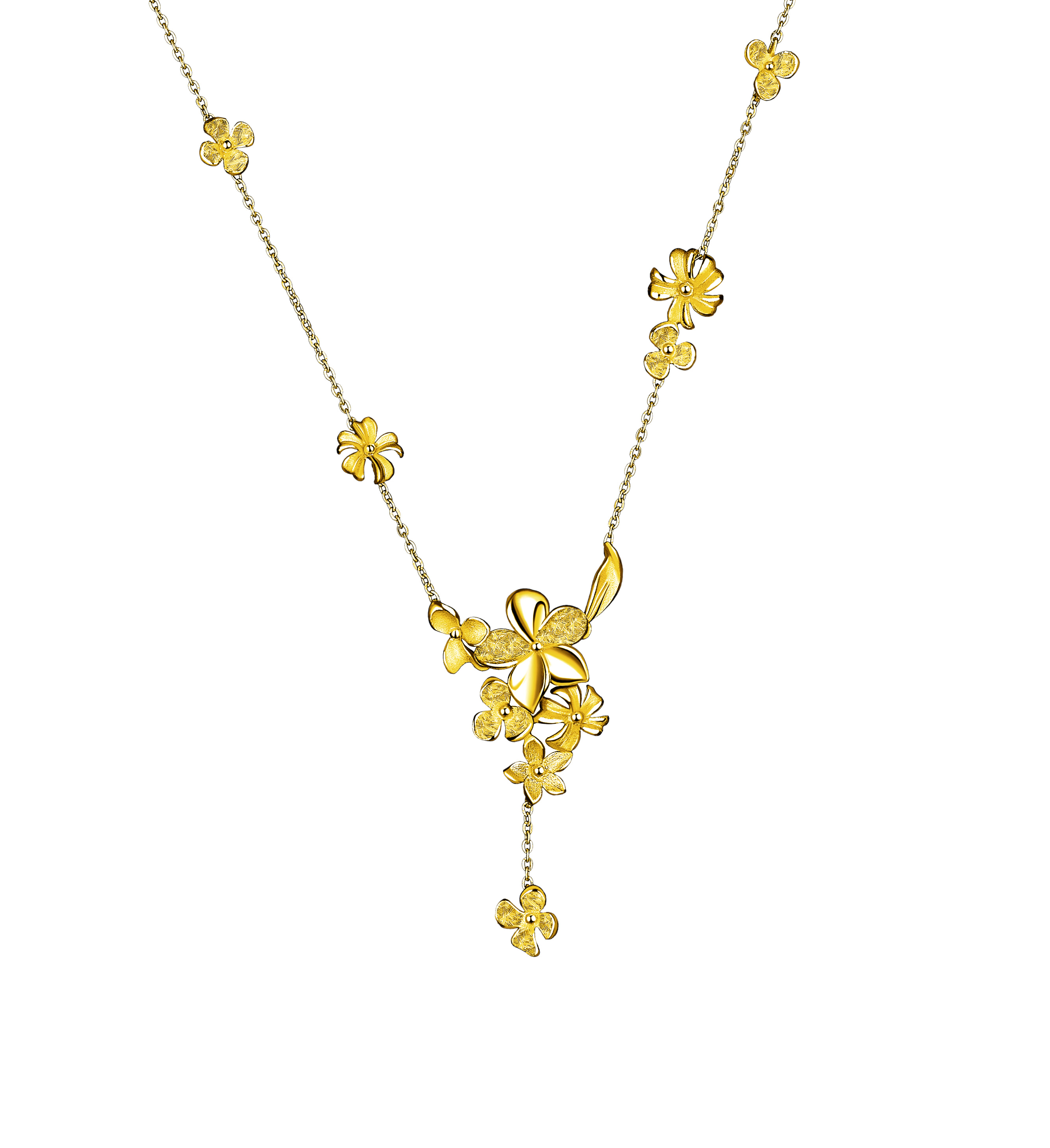 Beloved Collection "Floral Love" Wedding Gold Necklace