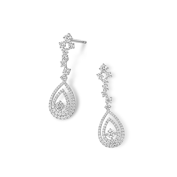 Wedding Collection 18K White Gold Diamond Earrings