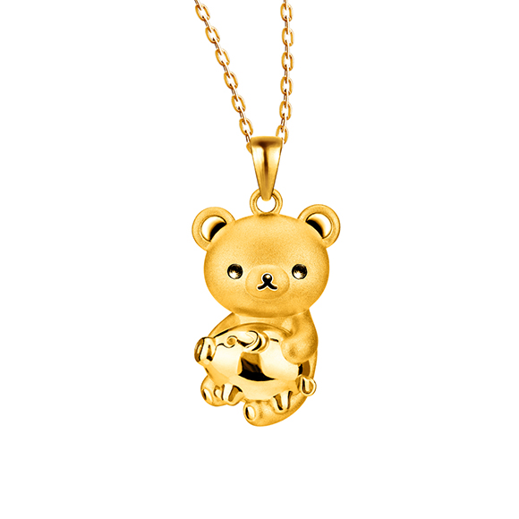 Rilakkuma™ Collection "Rilakkuma™ and Piggy" Gold Pendant