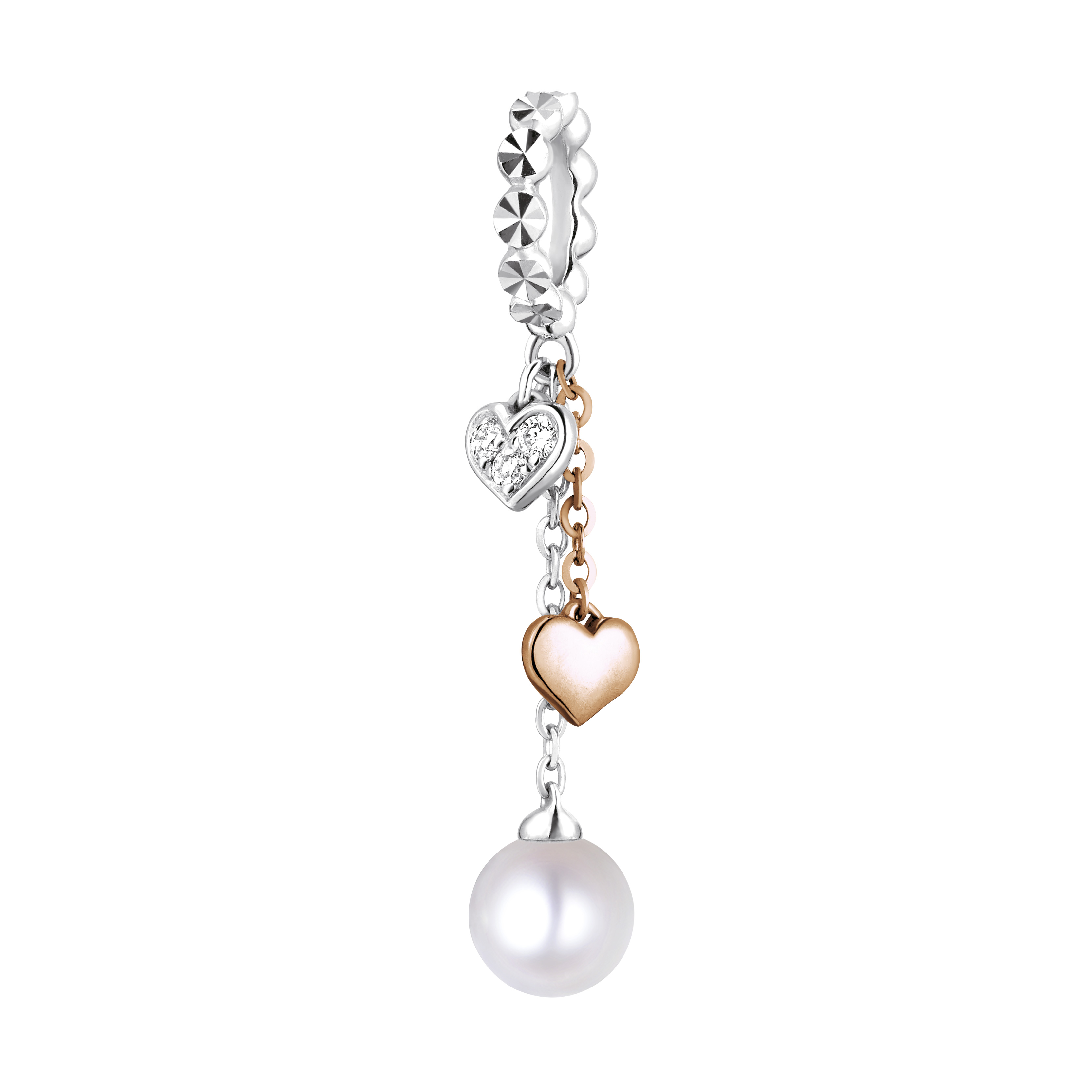 Dear Q "Summer Vibe" 18K Gold Diamond Charm with Pearl