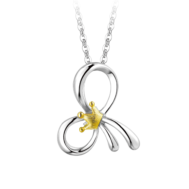 Pt Baby Darling "Dancing Butterfly" Platinum Pendant