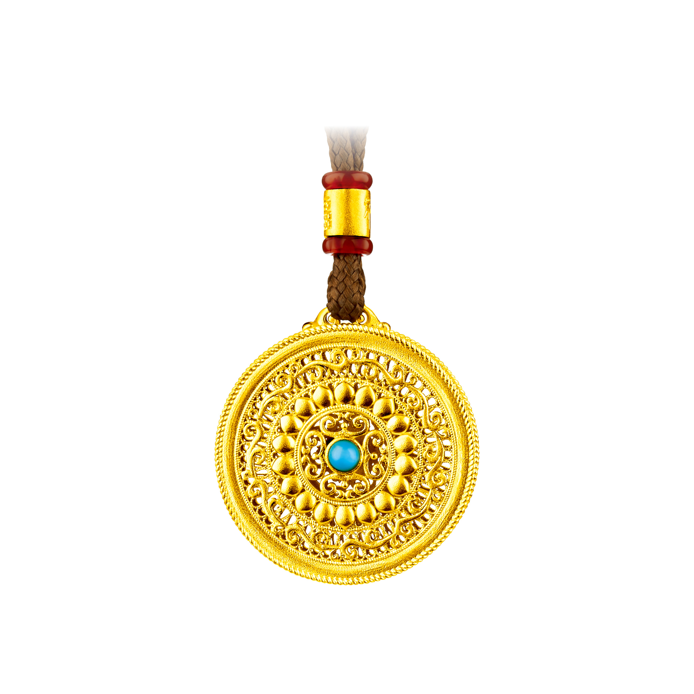 Antique Gold "Blessings" Gold Pendant