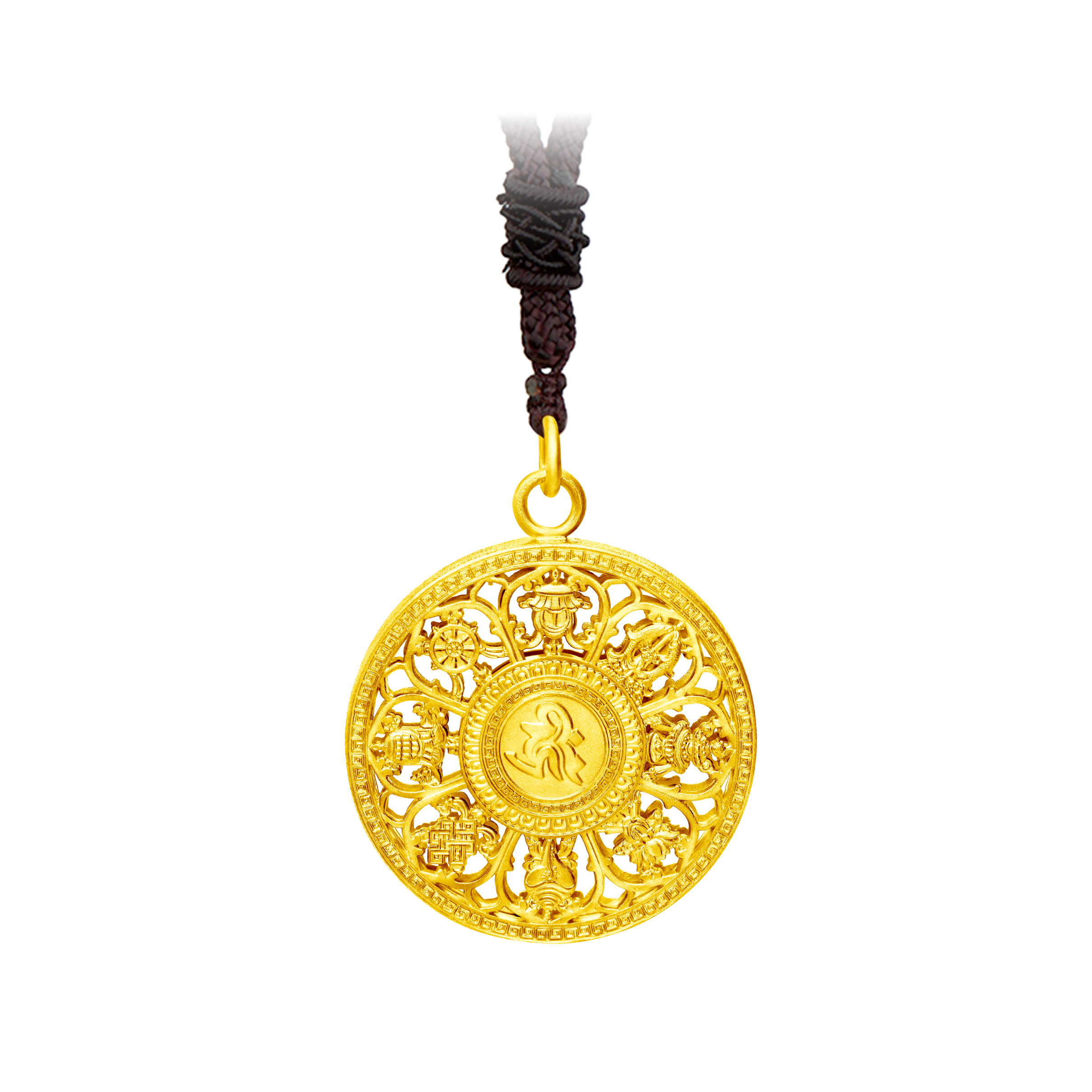 Antique Gold "Embrace of Blessings" Gold Pendant