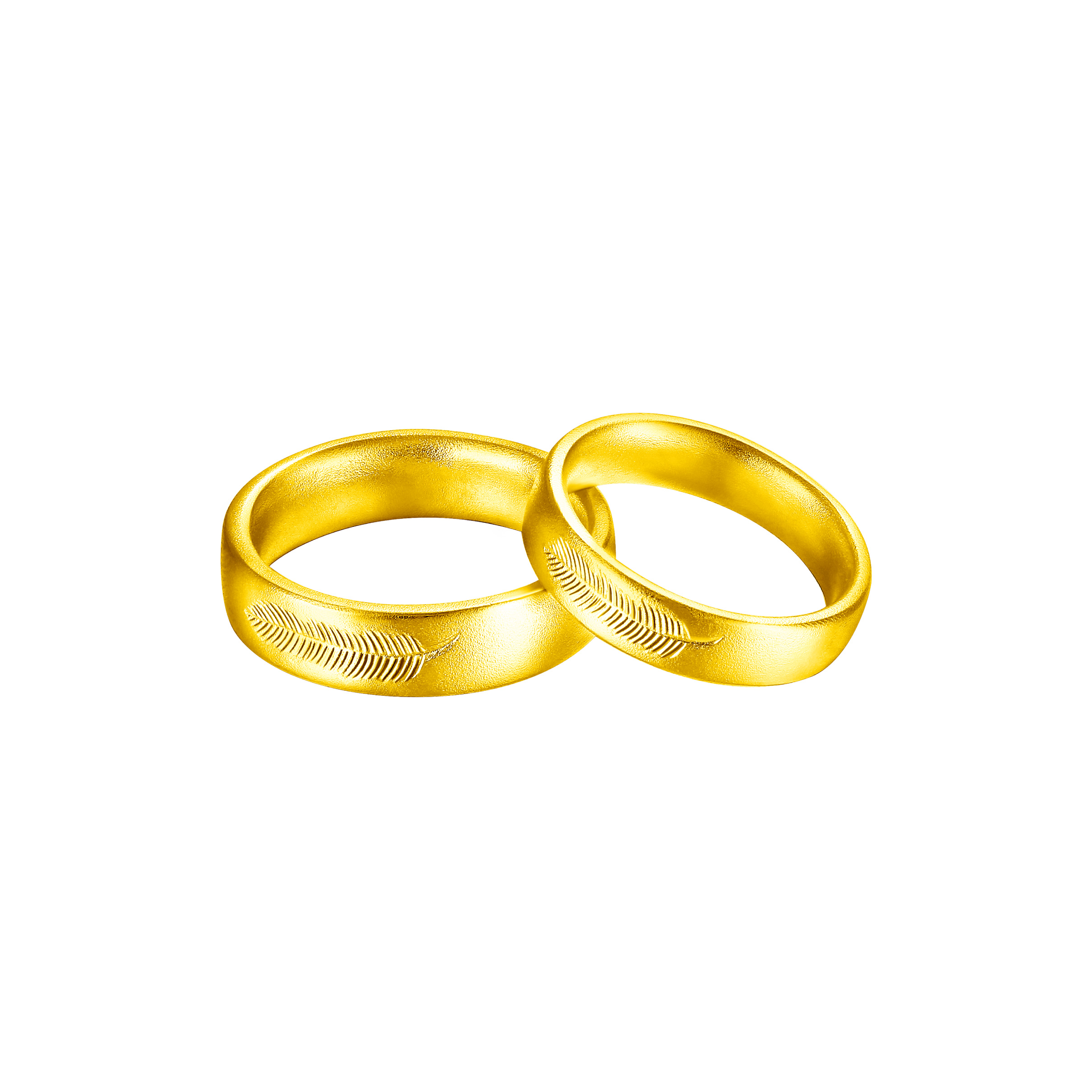 Antique Gold "Health and Happiness" Gold Couple Rings