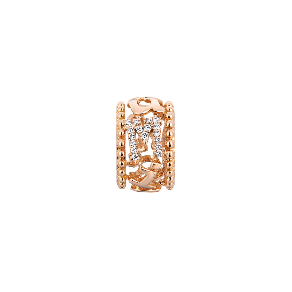 Dear Q“Besties Whisper” 18K Rose Gold Diamond Charm