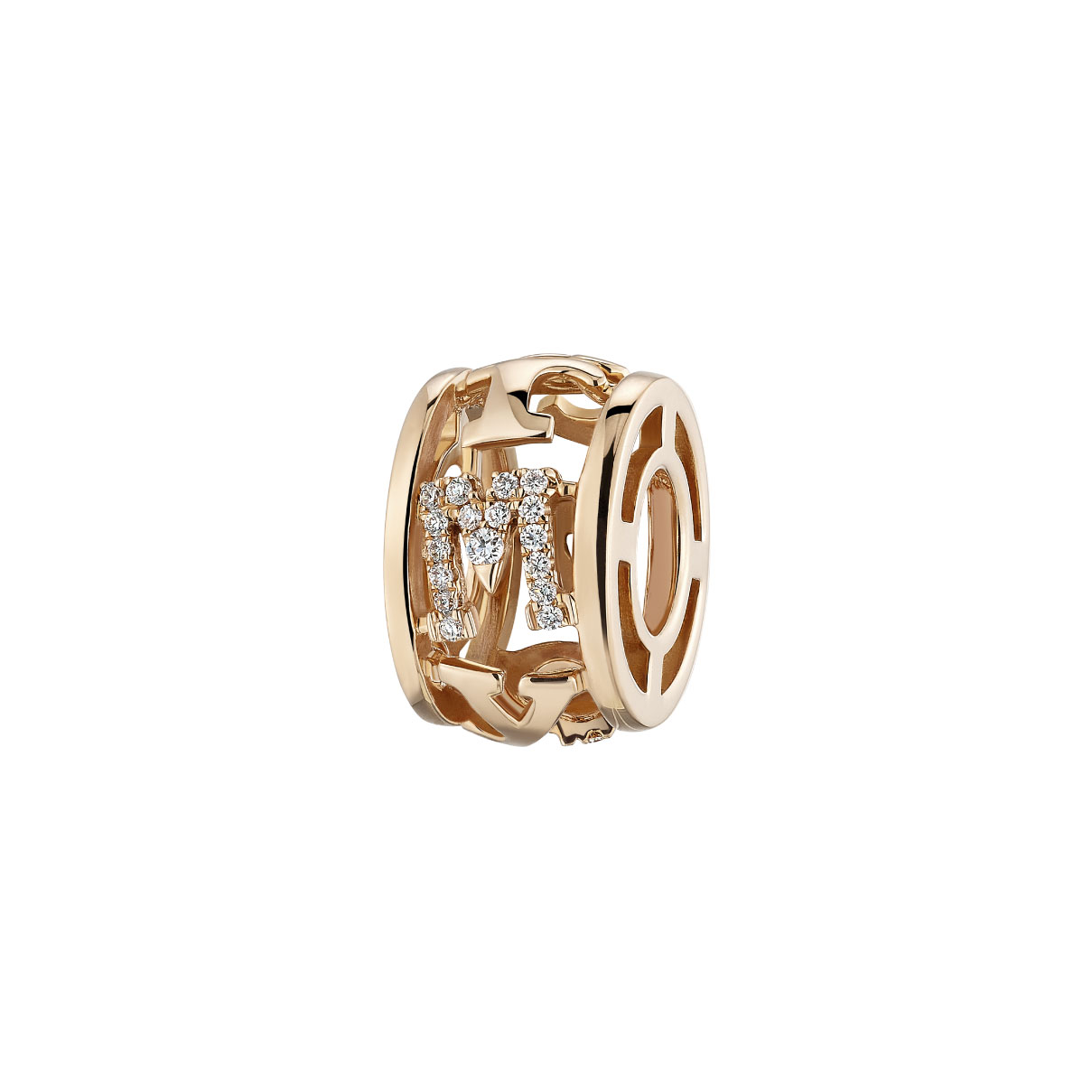 Dear Q “Besties Whisper” 18K Rose Gold Diamond Charm
