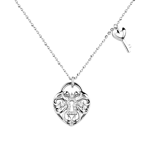 Dear Q Be My Valentine Love Key Necklace 