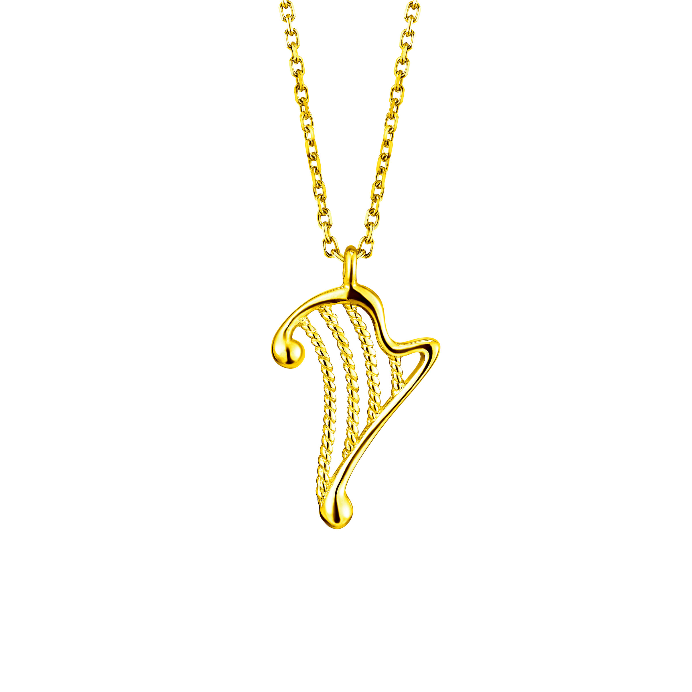 Goldstyle "Enchanted Lyre" Gold Necklace 