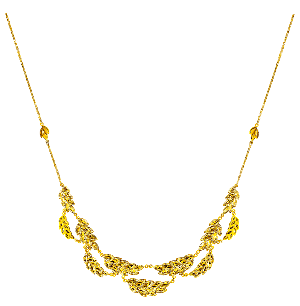 Beloved Collection "Golden Wheat" Gold Necklace 
