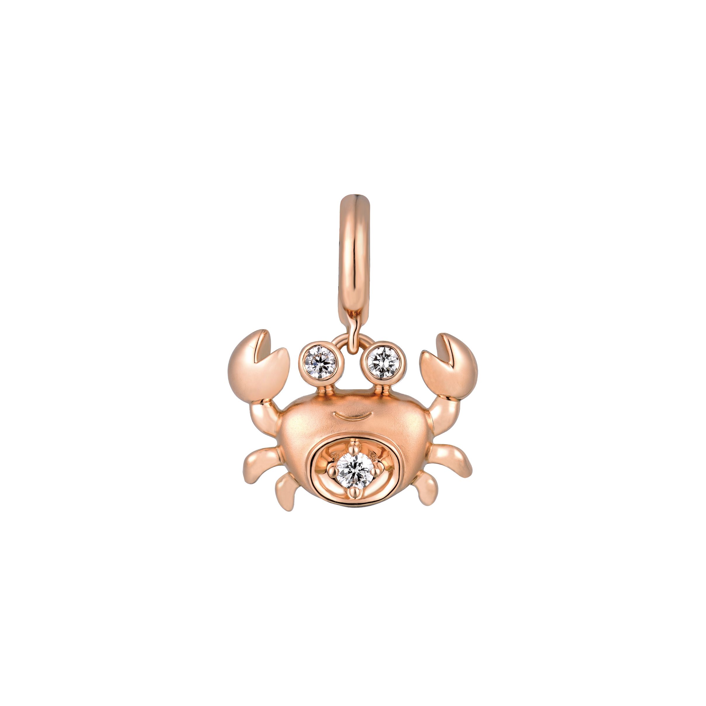 Dear Q "Crab" 18K Rose Gold Diamond Charm