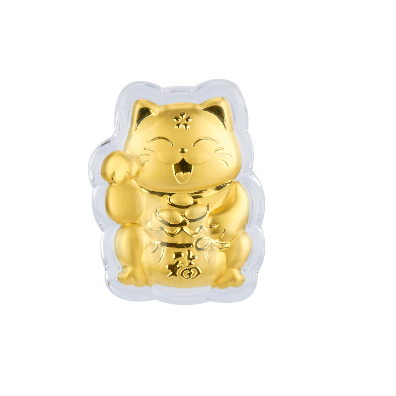 Corporate Gift Fortune Cat Gold Ornament