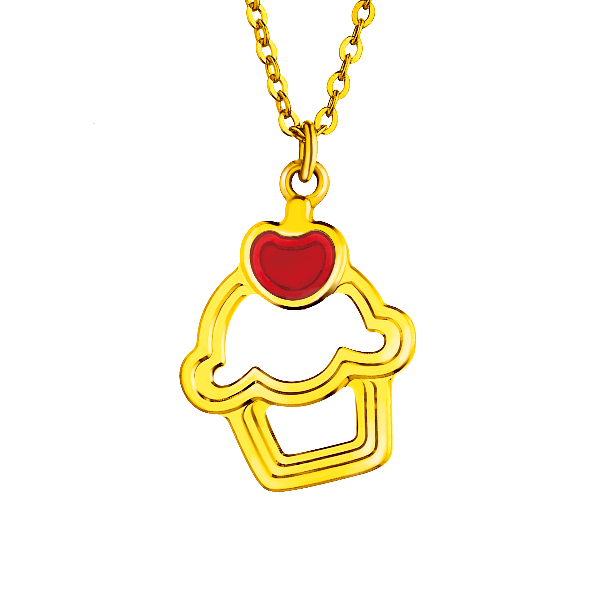 Dear Q "Ice Cream Cup" Gold Necklace