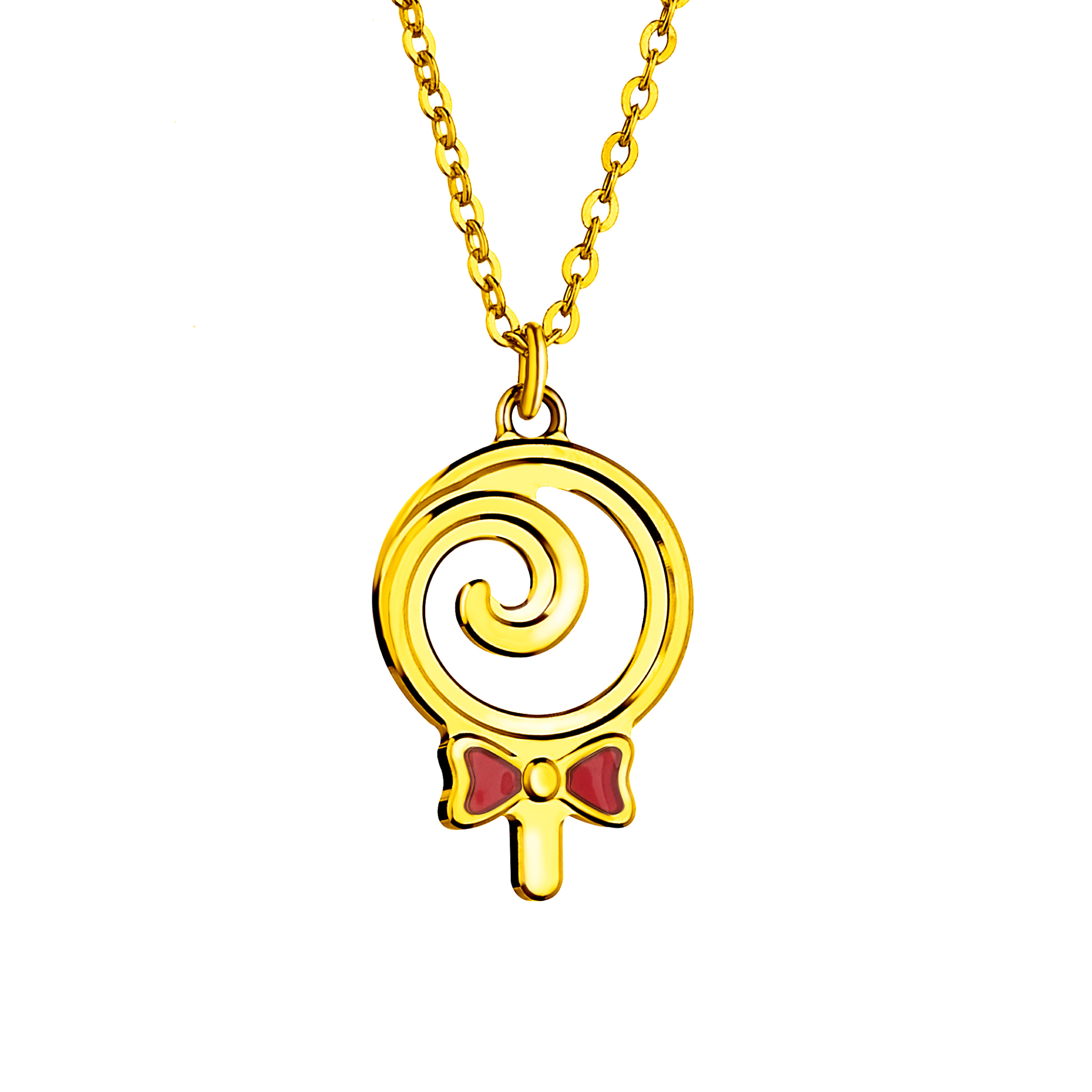 Dear Q "Lollipop" Gold Enamel Necklace