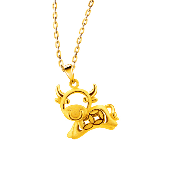 Treasure Ox Collection Cute Gold Ox Pendant