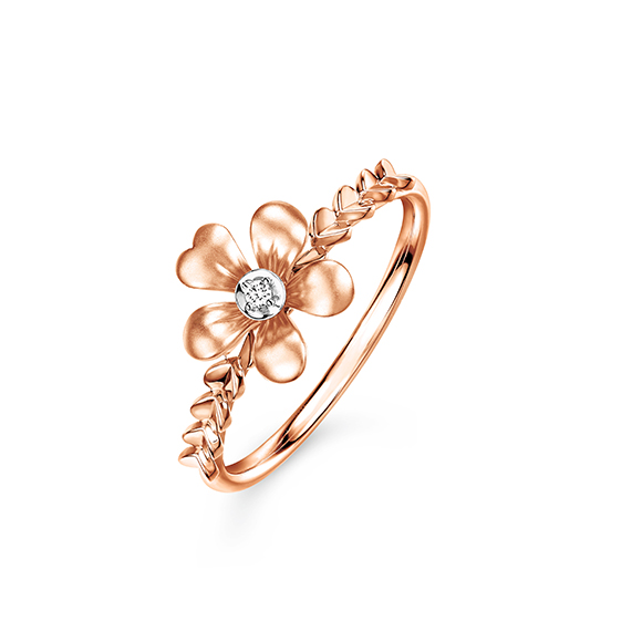 Dear Q "Spring Blossom" 18K Rose Gold Diamond Ring
