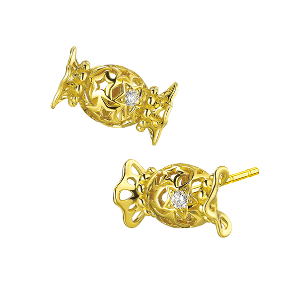 Dear Q "Sweetie Candy"18K Yellow Gold Diamond Earrings