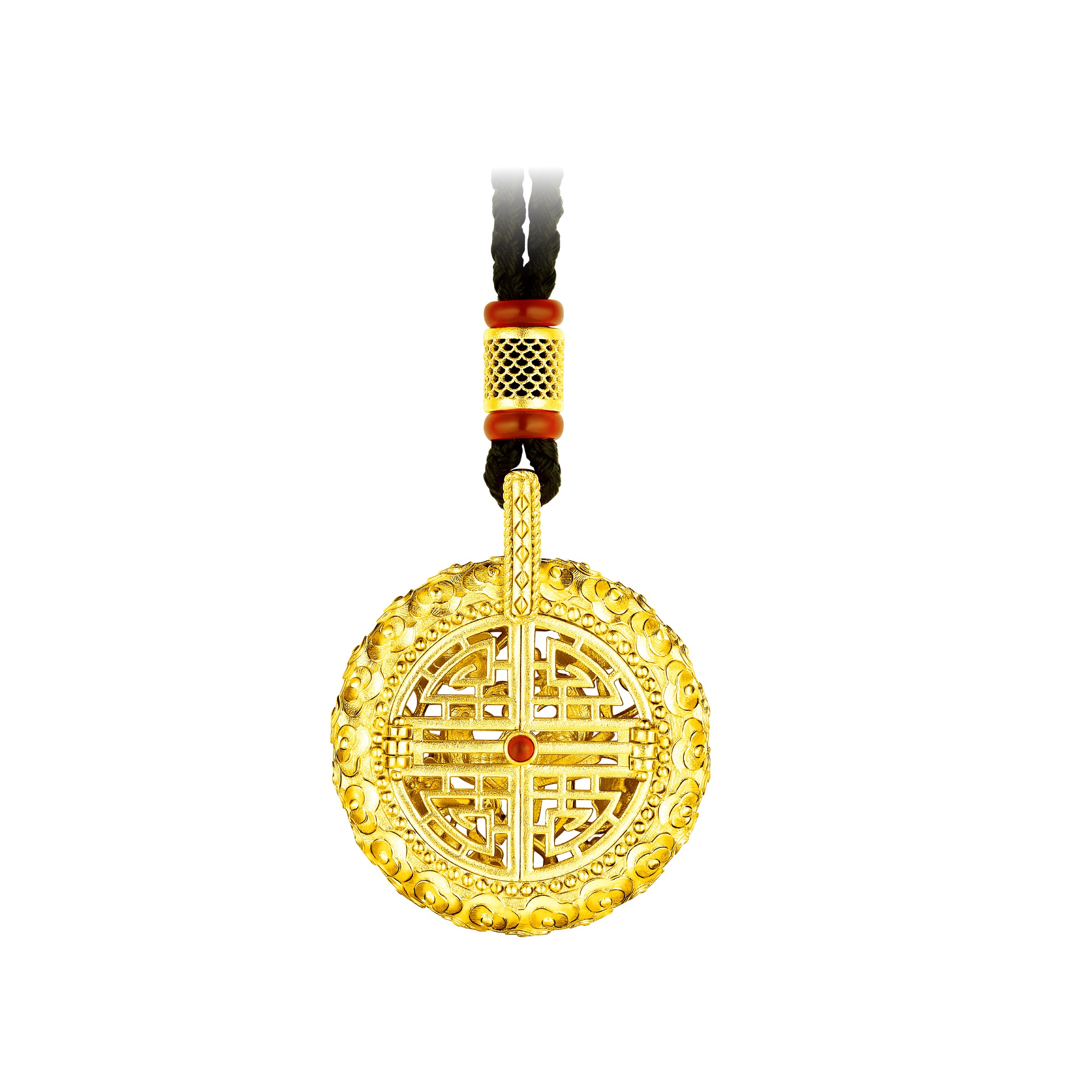 Antique Gold「慶福」Gold Pendant