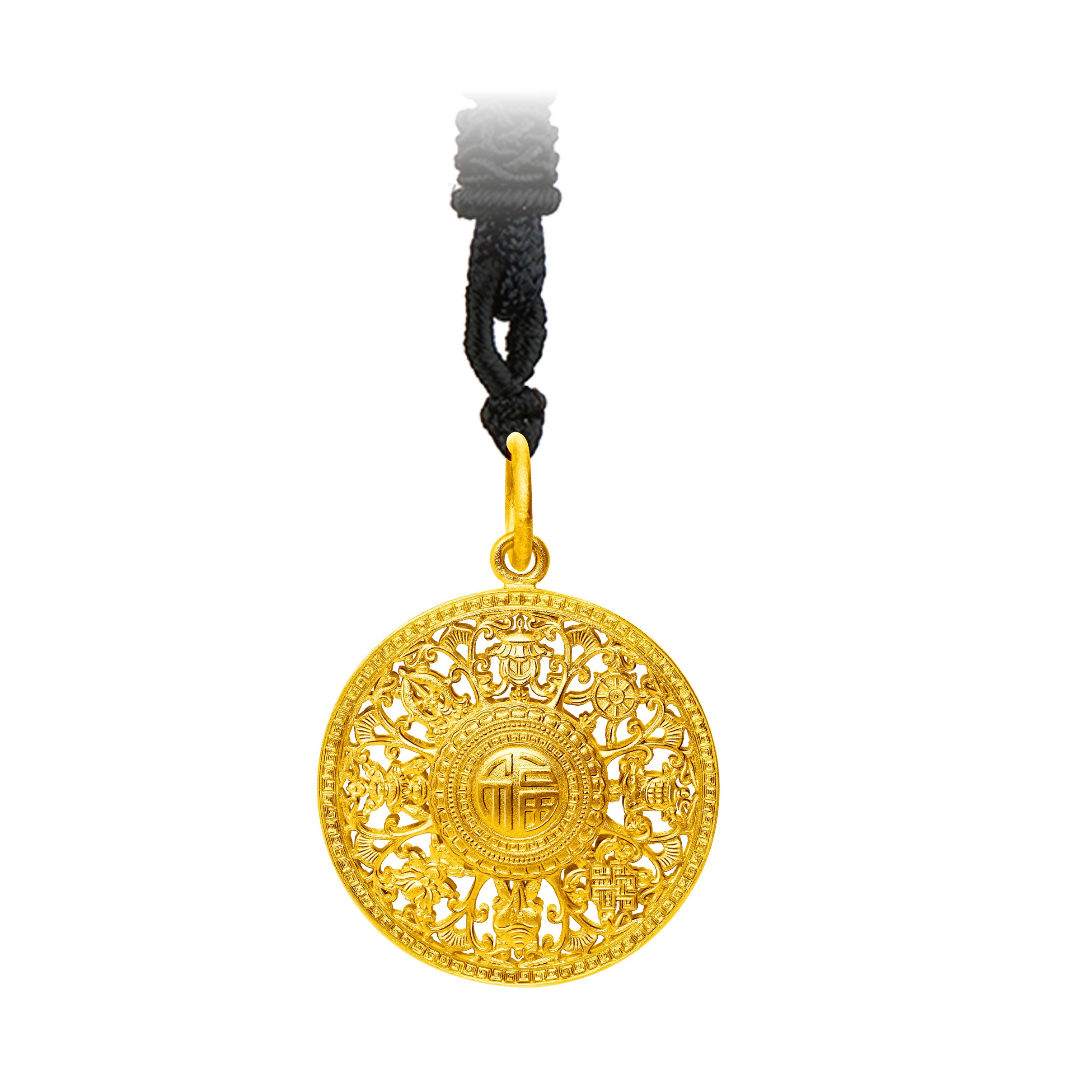 Antique Gold「佑福」Gold Pendant
